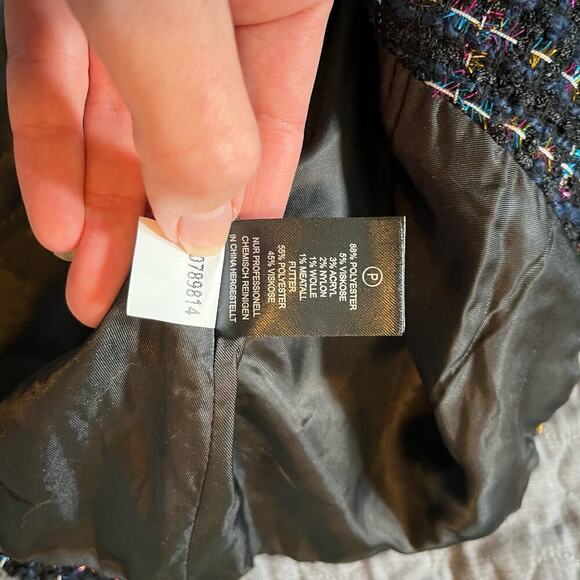 House of Harlow 1960 double breasted metallic tween blazer women’s large - Picture 7 of 12